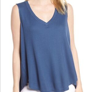 Caslon Blue Waffle Weave Swing Tank SzLG